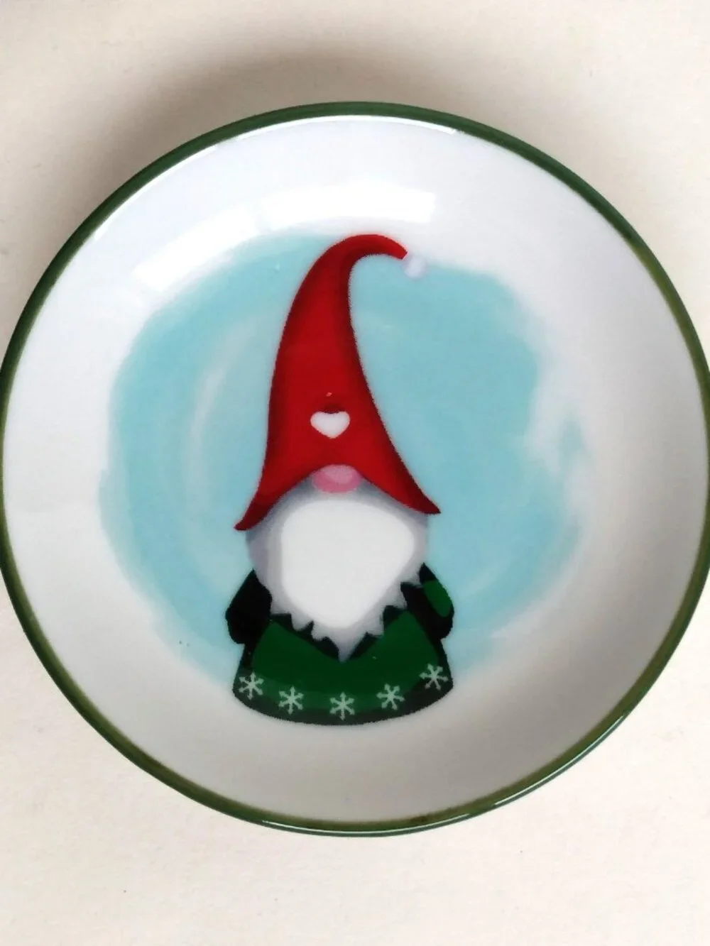 Holly Hill Gnome Christmas Ceramic Tea Bag/Tasting Plate 3